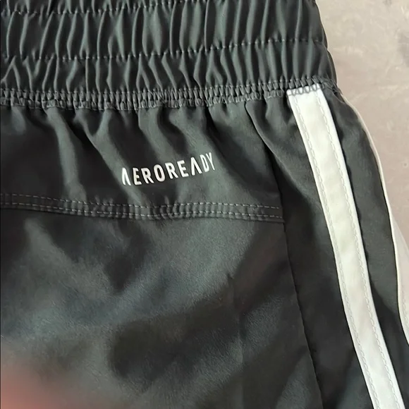 Adidas Black Athletic Training Shorts with Signature Stripes - Picture 3 of 5